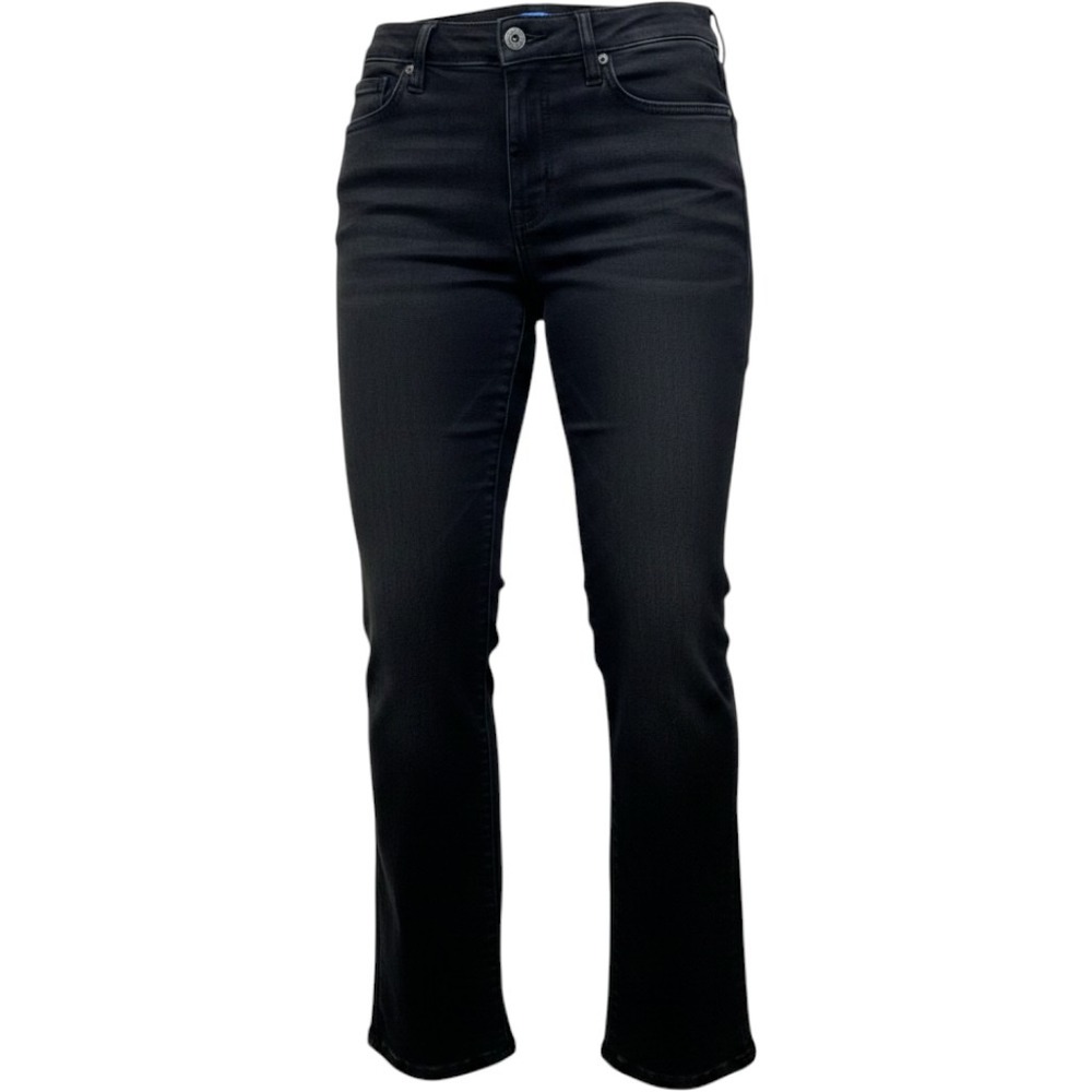 7 For All Mankind Kimmie Straight Leg b(air) Black Denim Jeans Womens 29x31